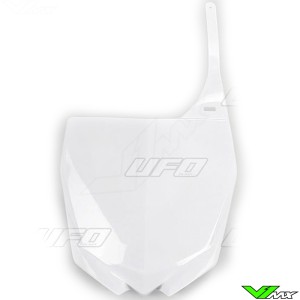 UFO Front Number Plate White - Yamaha YZ125 YZ250 YZF250 YZF450