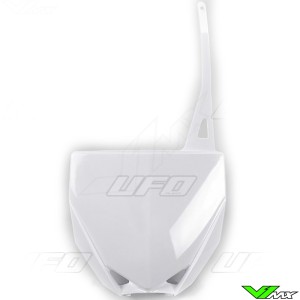 UFO Front Number Plate White - Yamaha YZ85