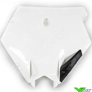 UFO Front Number Plate White - KTM 125SX 250SX 250SX-F 450SX-F