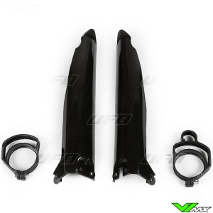 UFO Lower Fork Guards Black - Kawasaki KX125 KX250 KX500