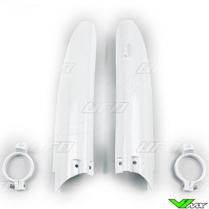 UFO Lower Fork Guards White - Suzuki RM125 RM250 RMZ450