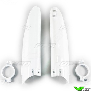 UFO Lower Fork Guards White - Suzuki RM125 RM250