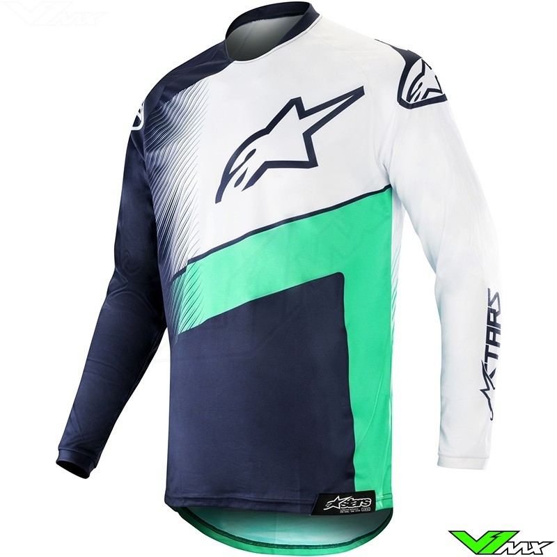 2019 Alpinestars Racer Supermatic mx motocross Cross Jersey teal Shirt BMX MTB 