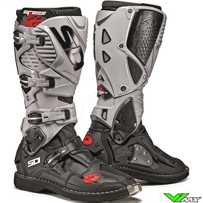 Sidi Crossfire 3 Motocross Boots - Black / Grey