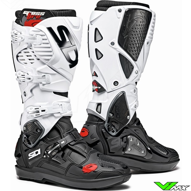 Sidi Crossfire 3 SRS Crosslaarzen - Zwart / Wit (41)