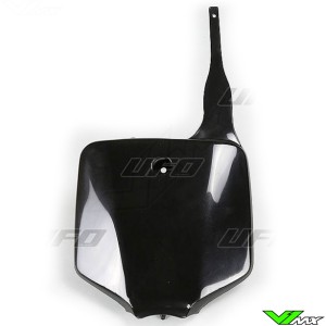 UFO Front Number Plate Black - Kawasaki KX65 KLX110