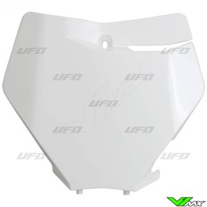UFO Front Number Plate White - KTM 125SX 150SX 250SX 250SX-F 350SX-F 450SX-F