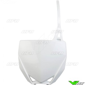 UFO Front Number Plate White - Yamaha YZ65 YZ85