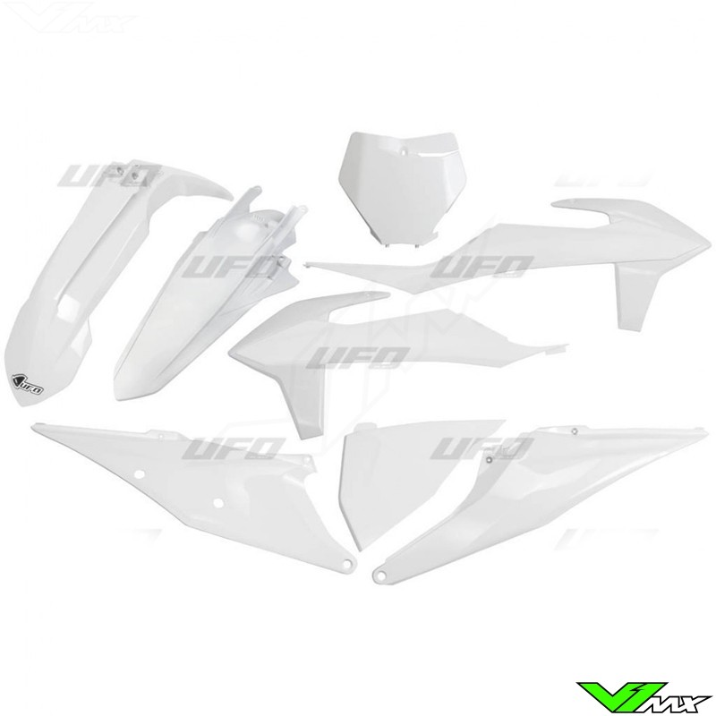 UFO Plastic Kit White - KTM 125SX 150SX 250SX 250SX-F 350SX-F 450SX-F