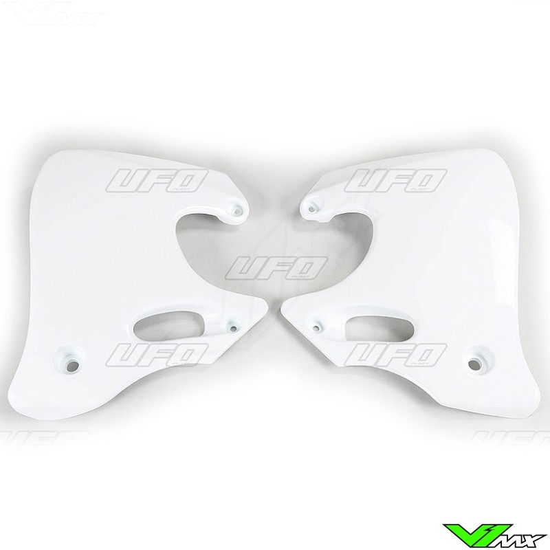 UFO Radiator Shrouds White - Honda CR125 CR250