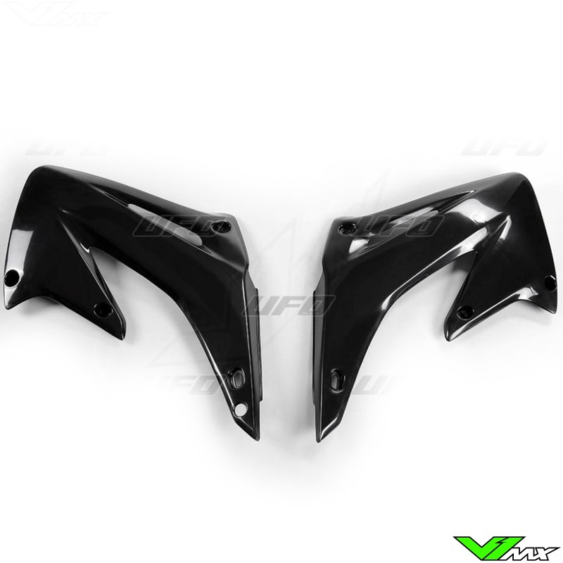 UFO Radiator Shrouds Black - Honda CR125 CR250