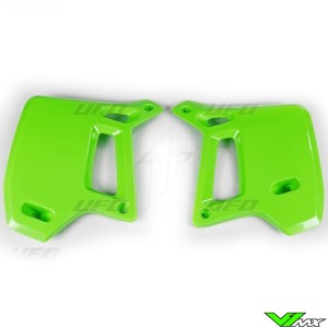 UFO Radiator Shrouds Green - Kawasaki KDX200