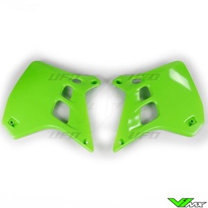 UFO Radiator Shrouds Green - Kawasaki KX250