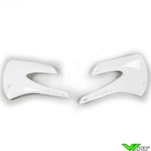 UFO Radiator Shrouds White - Kawasaki KX85