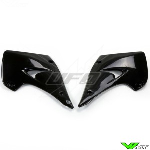 UFO Radiator Shrouds Black - Kawasaki KX125 KX250