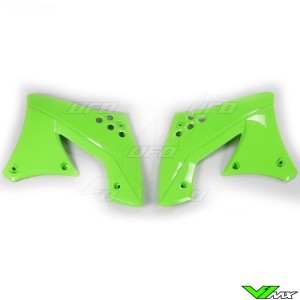 UFO Radiator Shrouds Green - Kawasaki KXF250