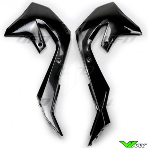 UFO Radiator Shrouds Black - Kawasaki KXF250 KXF450