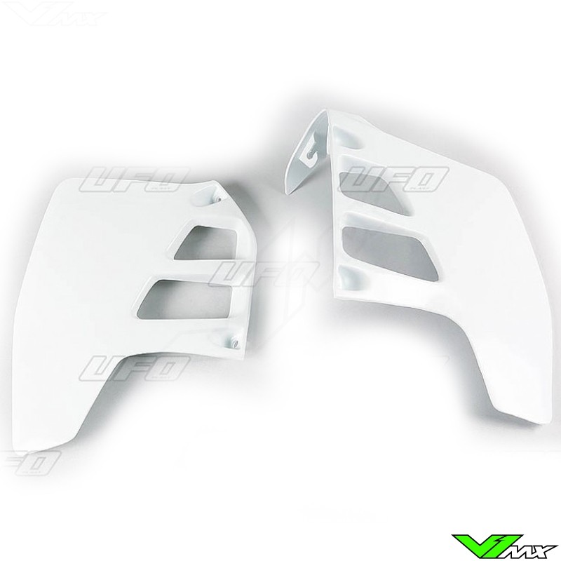 UFO Radiator Shrouds White - Suzuki RM125