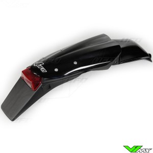 UFO Rear Fender with Tail Light Black - Husqvarna CR125 CR250