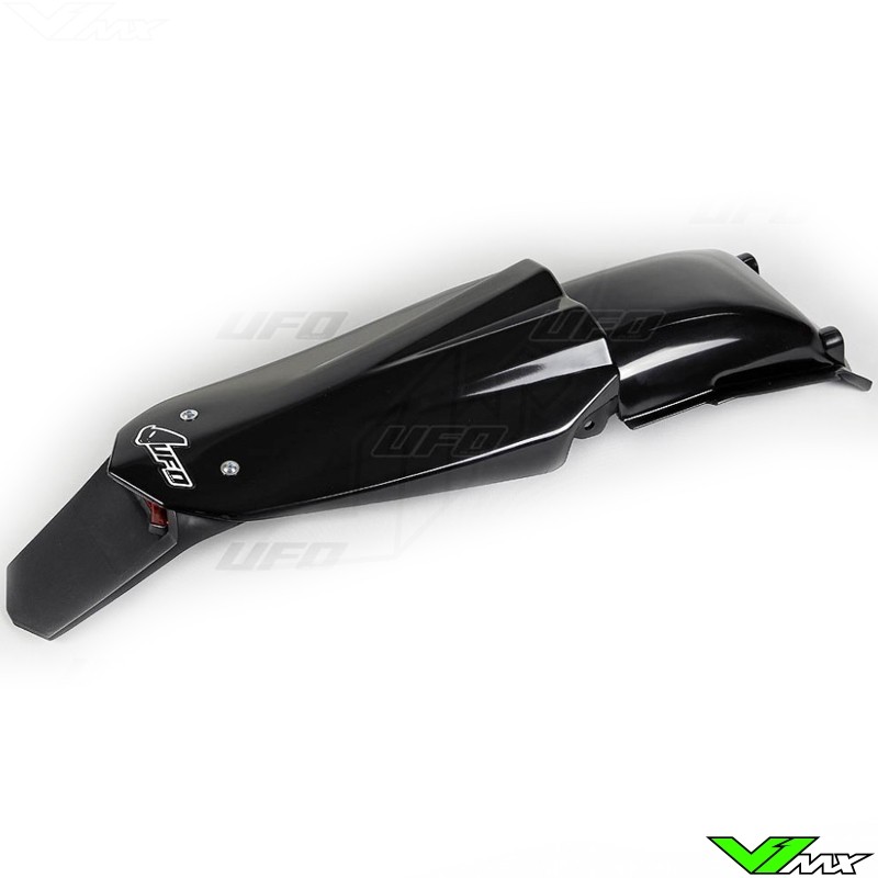 UFO Rear Fender with Tail Light Black - Husqvarna CR125 CR250 TE250 WR125 WR250 WR300