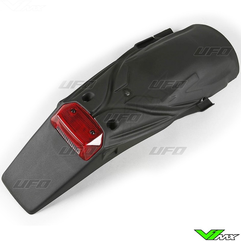 UFO Kentekenplaat houder met Verlichting Zwart - KTM 125EXC 200EXC 250EXC 300EXC 380EXC 400EXC 525EXC