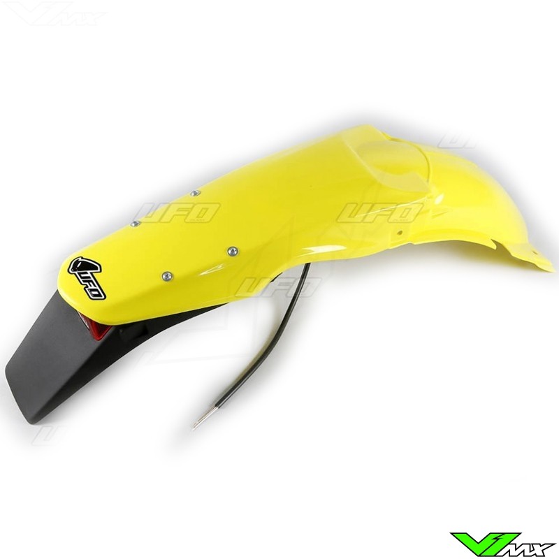 UFO Rear Fender with Tail Light Yellow - Suzuki RM125 RM250