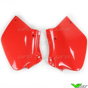 UFO Side Number Plates (XR Red) - Honda XR250R XR400R