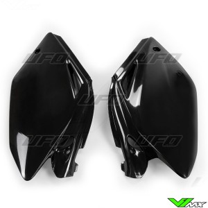 UFO Side Number Plates Black - Honda CRF250R