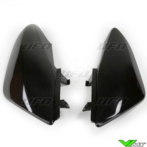 UFO Side Number Plates Black - Honda CRF50F