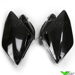 UFO Side Number Plates Black - Honda CRF250R