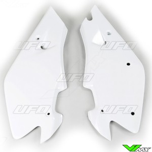 UFO Side Number Plates White - Husqvarna CR125 CR250