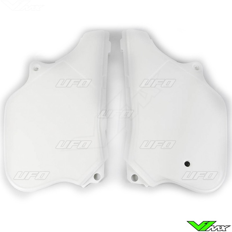 UFO Side Number Plates White - KTM 250EXC