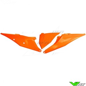 UFO Side Number Plates with Airbox Cover Orange - KTM