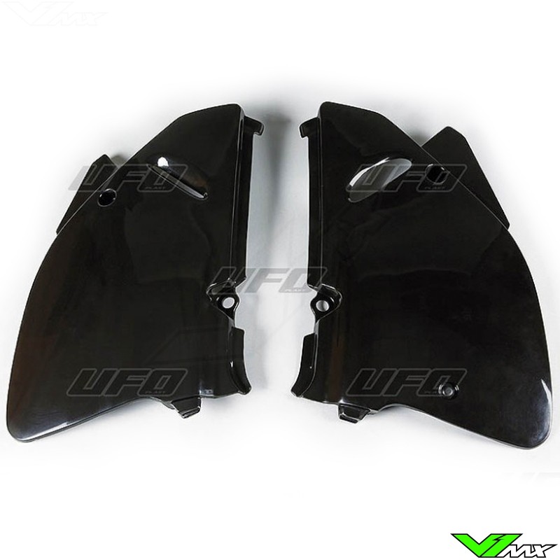 UFO Side Number Plates Black - Suzuki RM125 RM250
