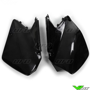 UFO Side Number Plates Black - Suzuki RM125 RM250