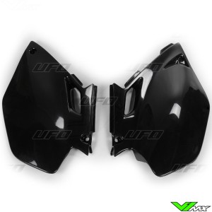 UFO Side Number Plates Black - Yamaha YZF250 YZF450