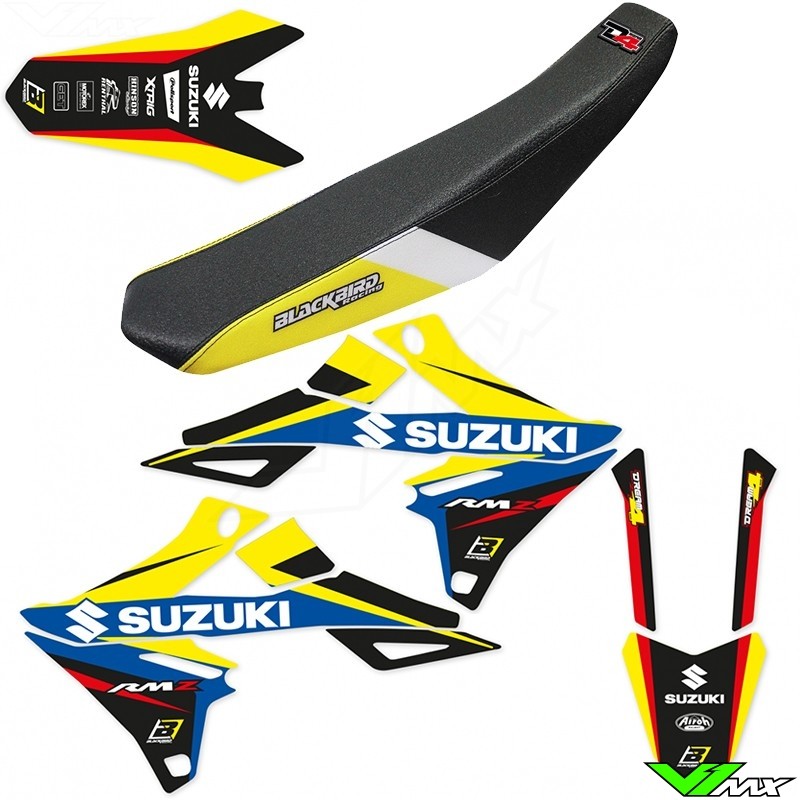 Blackbird Dream 4 Stickerset en zadelovertrek - Suzuki RMZ250 RMZ450