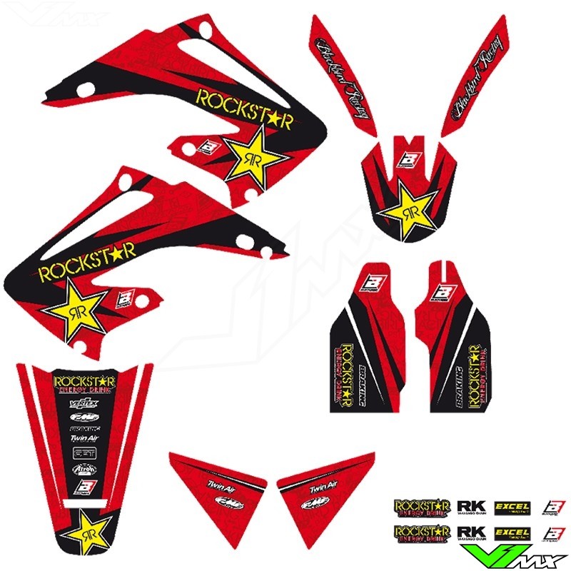 Blackbird Rockstar Stickerset - Honda CR125 CR250