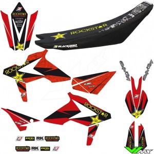 Blackbird Rockstar Stickerset en zadelovertrek - Beta RR250-2T RR300-2T RR350-4T RR390-4T RR430-4T RR480-4T