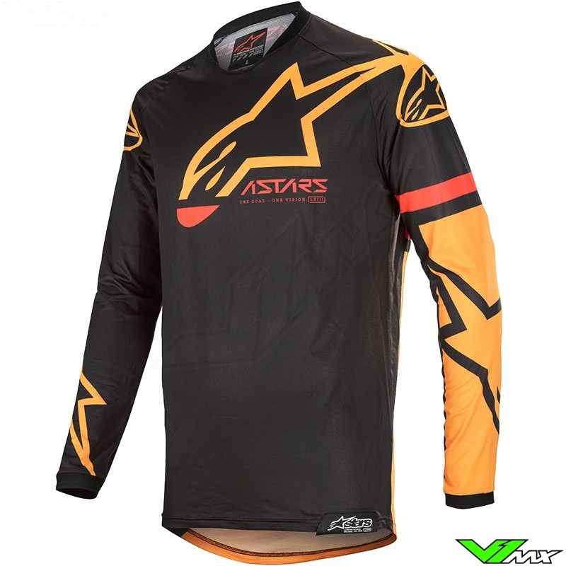 Alpinestars Racer Tech Compass 2020 Motocross Jersey - Black / Orange (S)