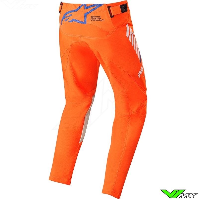 Alpinestars MX Youth Racer Braap Trousers Orange Fluo Dark Blue White 