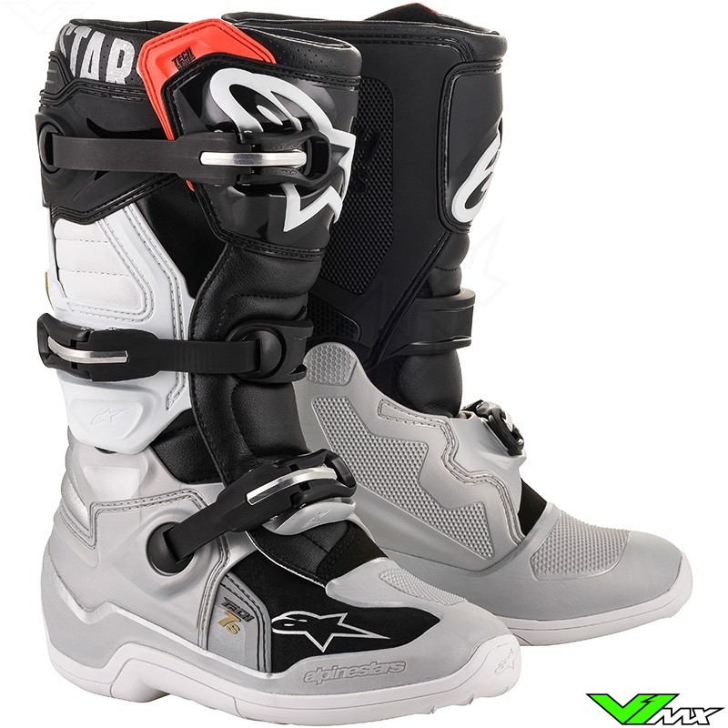 Alpinestars Tech 7s Youth Motocross Boots - Black / Silver