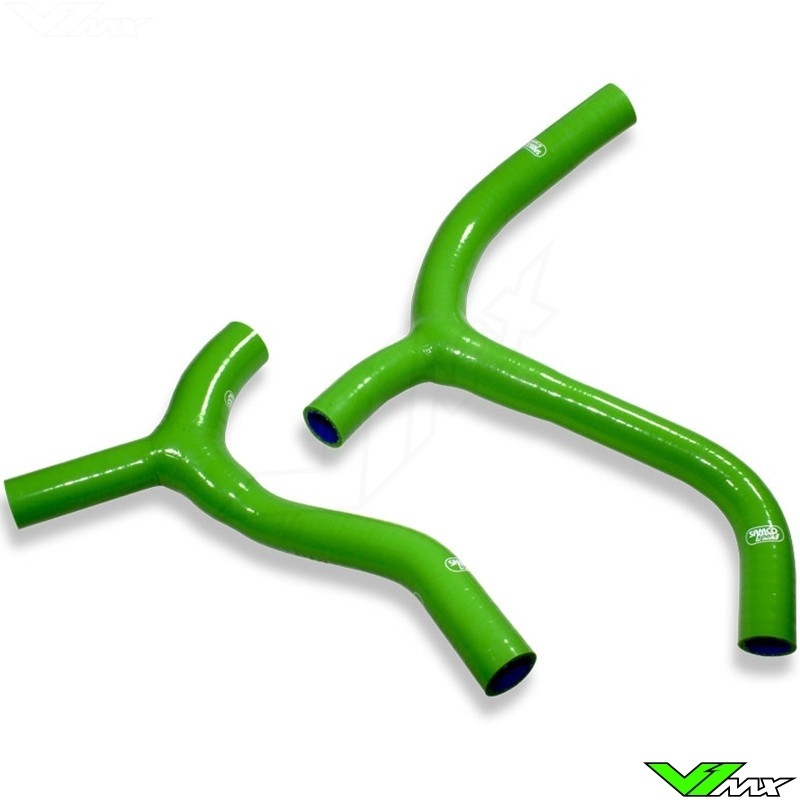 Samco Sport Radiator Hose Green (Y-Piece Race Design) - Kawasaki KXF450