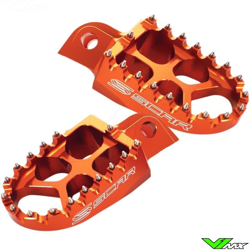 Scar Evolution Footpegs Orange - KTM Husqvarna GasGas