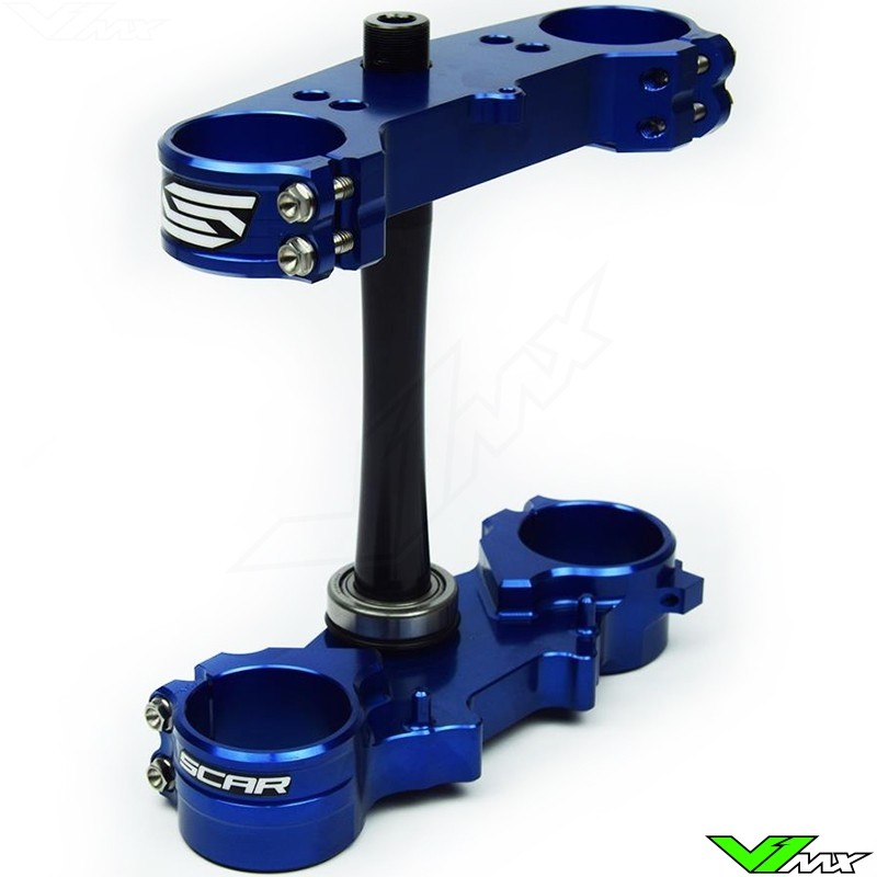 Scar Triple Clamp Blue - Yamaha YZ125 YZ125X Fantic XE125 XX125