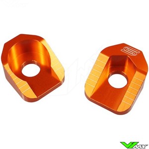 Scar Rear Axel Adjuster Blocks Orange - KTM 65SX