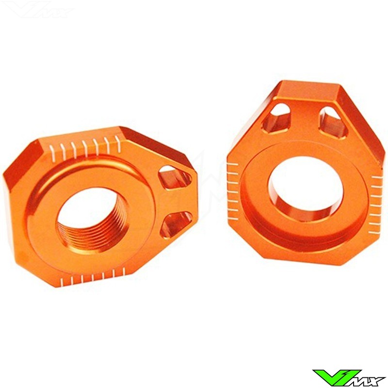 Scar Rear Axel Adjuster Blocks Orange - KTM Husqvarna GasGas