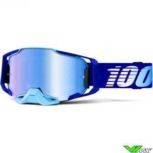 100% Armega Royal Motocross Goggle - Mirror Blue