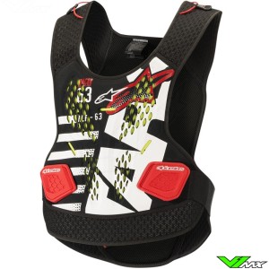 Alpinestars Sequence Bodyprotector - Zwart / Wit / Rood (M/L)