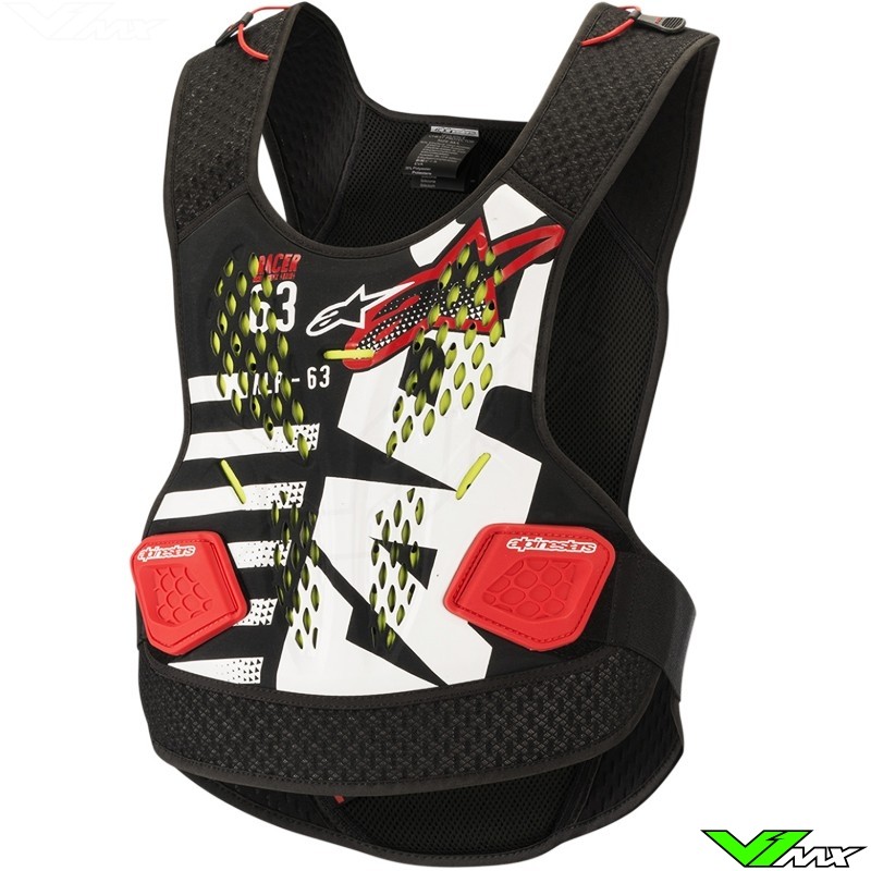 Alpinestars Sequence Bodyprotector - Zwart / Wit / Rood (M/L)